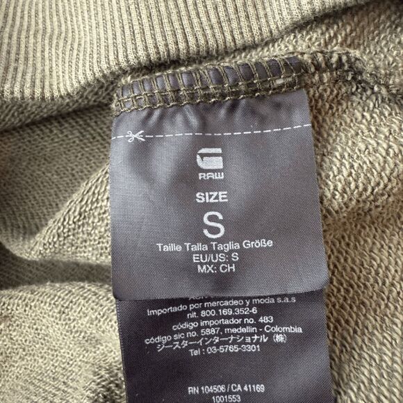 G-Star Raw Men's Camouflage Long‎ Sleeve Pullover Sweatshirt Army Green Small - Picture 5 of 10